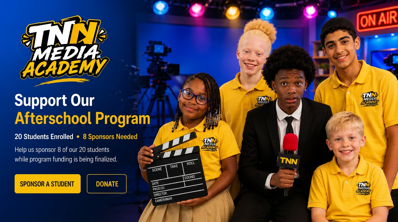 Support our afterschool program — TNN Media Academy students in the studio